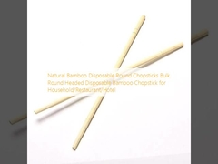 Natural Bamboo Disposable Round Chopsticks Bulk Headed Chopstick for Household/Restaurant/Hotel