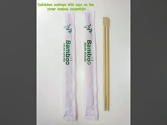 Individual package with logo on the cover bamboo chopstick