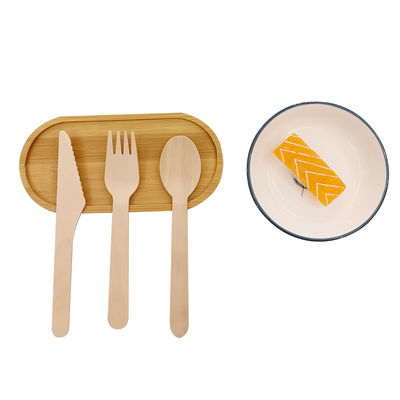 Disposable Bamboo Compostable Cutlery Versatile Natural Color Customized