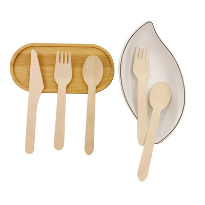 Disposable Bamboo Compostable Cutlery Versatile Natural Color Customized
