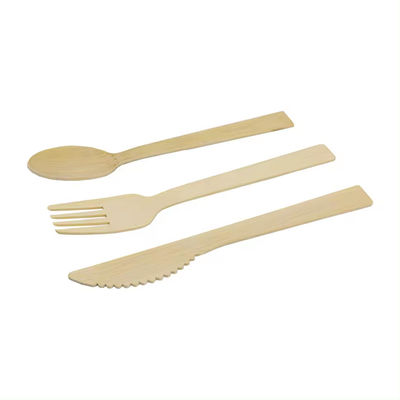 Disposable Bamboo Compostable Cutlery Versatile Natural Color Customized