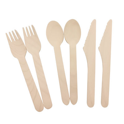 Disposable Bamboo Compostable Cutlery Versatile Natural Color Customized