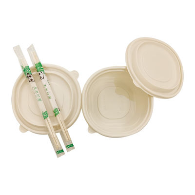 Natural Color Disposable Lunch Box Biodegradable Corn Starch Bowl Portable Leaking Proof