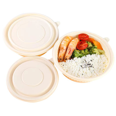 Natural Color Disposable Lunch Box Biodegradable Corn Starch Bowl Portable Leaking Proof