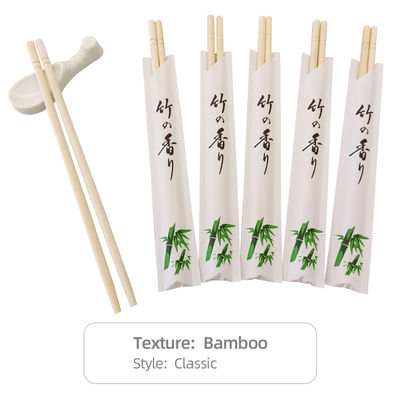 Comfortable To Grip Round Bamboo Chopsticks Water Resistant Natural Bamboo Chopsticks
