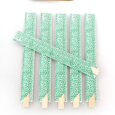 Paper Cover Japanese Disposable Chopsticks Natural Color Customizable For Sushi