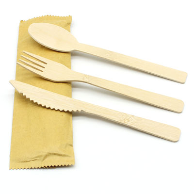 Eco Friendly Disposable Bamboo Cutlery Portable Disposable Tableware Set