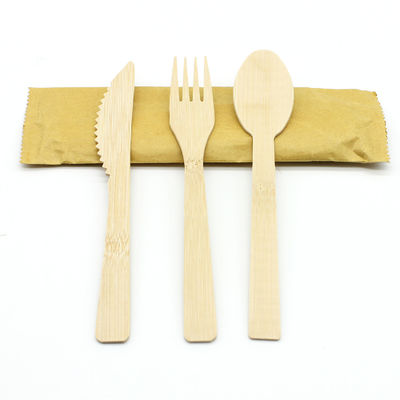 Eco Friendly Disposable Bamboo Cutlery Portable Disposable Tableware Set