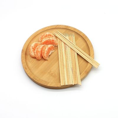 Natural Round Long Bamboo Skewers 12cm Length Multi Purpose Use Hygienic
