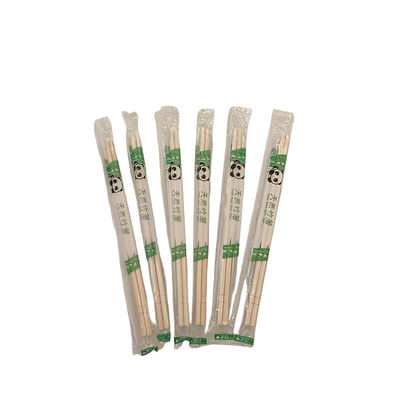 Natural Color OPP Packing Bamboo Round Disposable Chopstick Custom One-off Chopsticks Eco Friendly Biodegradable