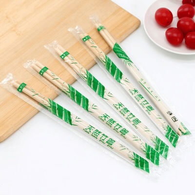 Natural Color OPP Packing Bamboo Round Disposable Chopstick Custom One-off Chopsticks Eco Friendly Biodegradable