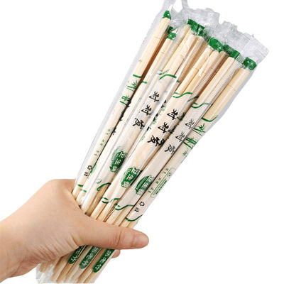 OPP Packing Bamboo Round Disposable Chopstick Custom Manufacturers Logo and Packing Workable for Household/Restaurant/Hotel
