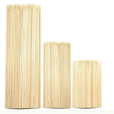 Lightweight Long Bamboo Skewers Portable Bamboo Barbeque Skewers Customizable