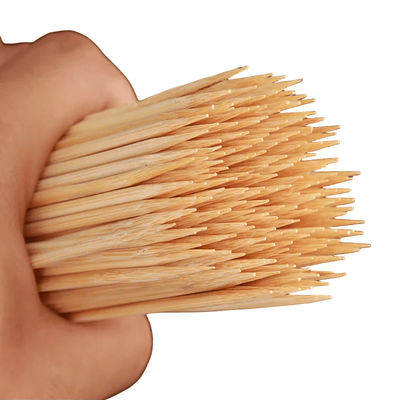 Food Grade BBQ Bamboo Sticks Natural Color Outdoor Bamboo Barbecue Skewers