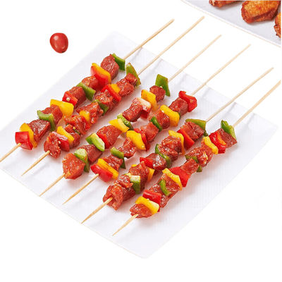 Lightweight Long Bamboo Skewers Portable Bamboo Barbeque Skewers Customizable