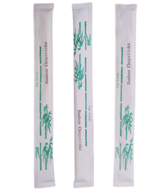 Bamboo chopsticks with Logo print individual full paper sleeve/wrap Sushi Tensoge Chopsticks Chinese disposable bamboo Chopsticks