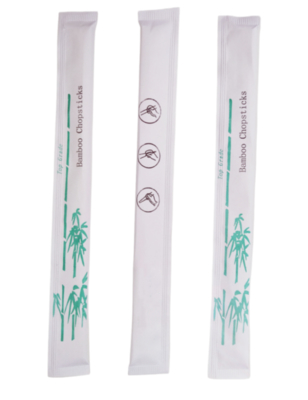 Bamboo chopsticks with Logo print individual full paper sleeve/wrap Sushi Tensoge Chopsticks Chinese disposable bamboo Chopsticks