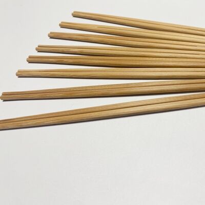 Hot Sale Restaurant 2 Pointed Dark Brown Carbonized Disposable Eco Bamboo Chopsticks Pack of Pairs Sushi With Customized Sleeve