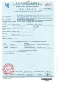 China Hunan Shengheyuan Bamboo And Wood Products Import And Export Co., Ltd. Certification